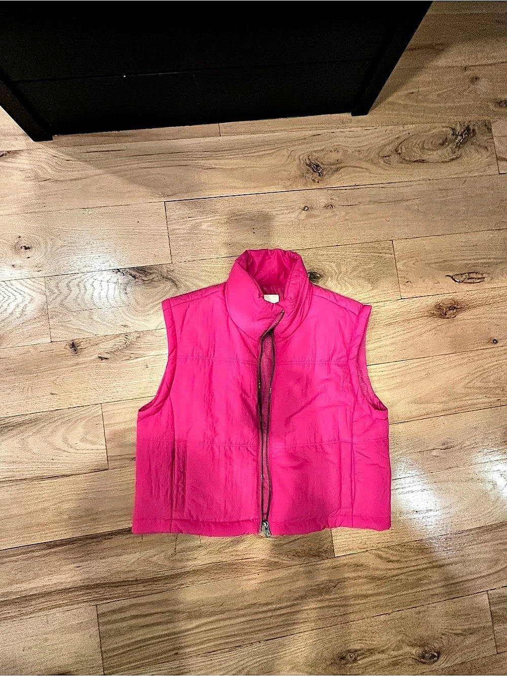 Thread & Supply Quilted Pink Vest Size XS Like New